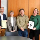 (I a D) Ana Isabel Blanco García, Óscar Fernández Álvarez, Mar García Casado, José Manuel Trabado Cabado, Imelda Martín Junquera y Carlos Gutiérrez García