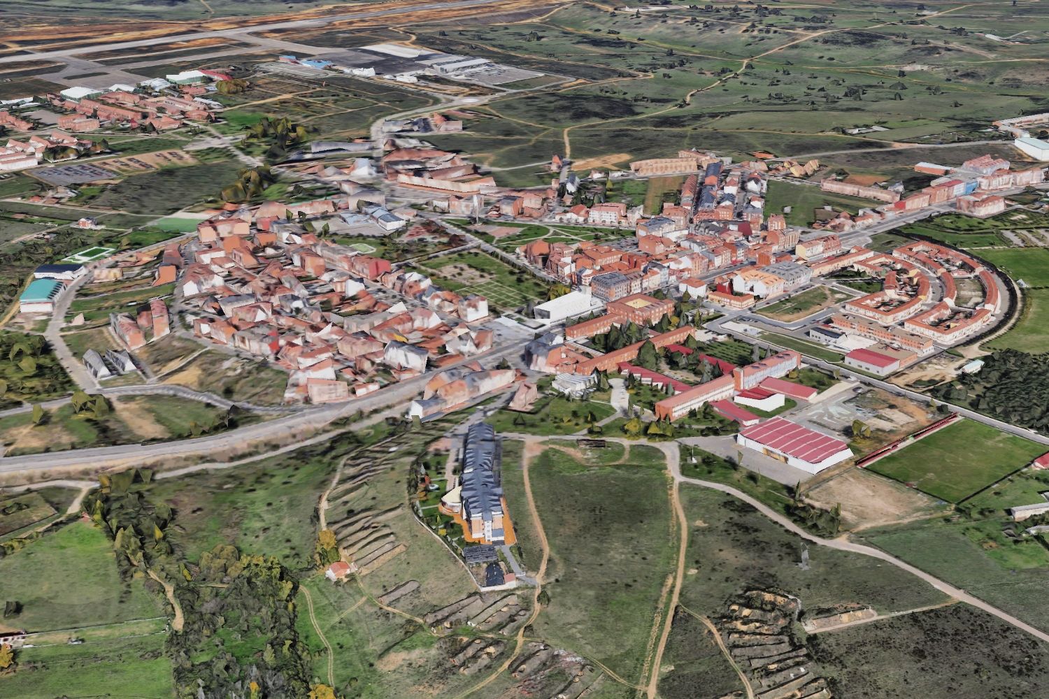 Vista aérea de La Virgen del Camino