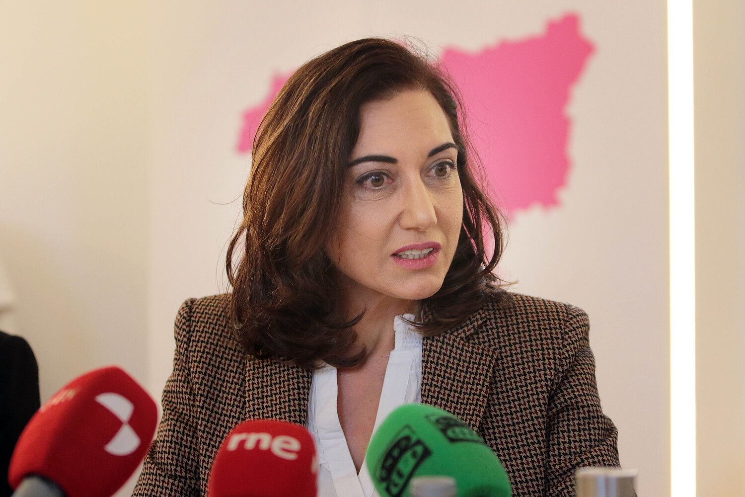 Alicia Gallego, acompañada de integrantes de su lista, inicia la campaña con un desayuno de trabajo para presentar su programa electoral | Peio García / ICAL