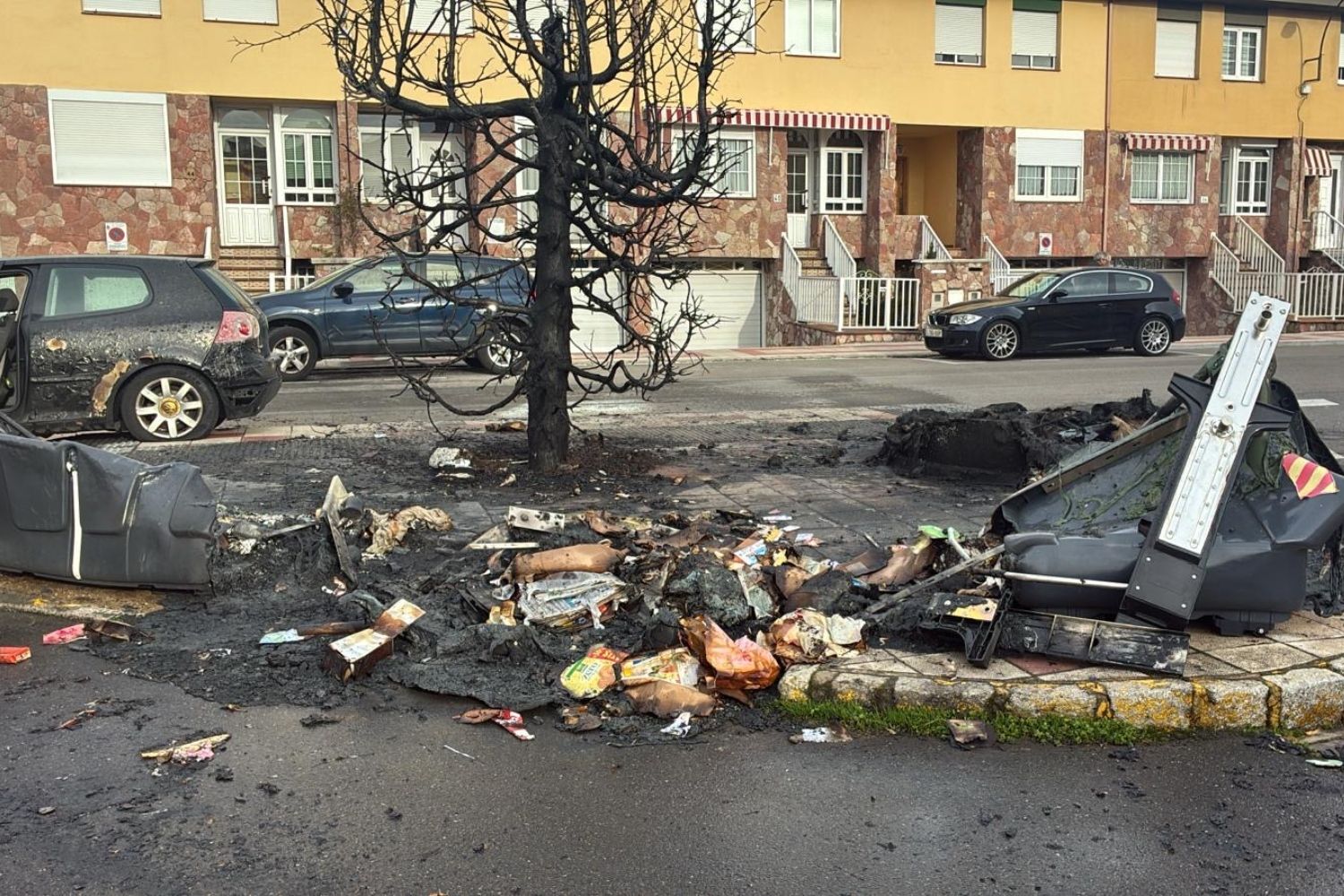 Consecuencias del incendio en Trobajo del Camino Consecuencias del incendio en Trobajo del Camino