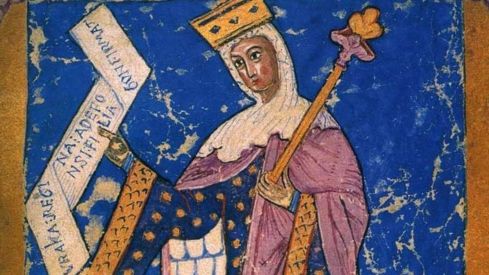 La representación medieval de la Urraca I reina de León La representación medieval de la Urraca I reina de León