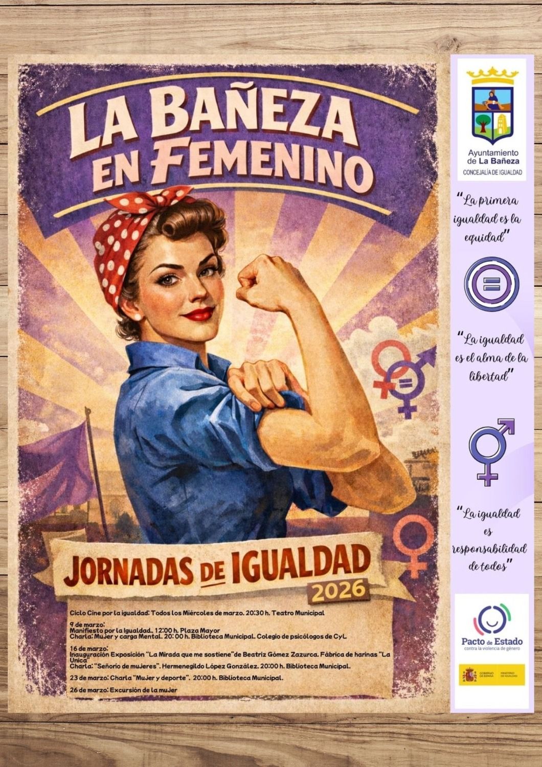 Cartel de 'La Bañeza en femenino' Cartel de 'La Bañeza en femenino'