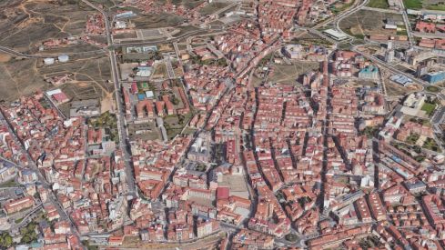Vista aérea de los barrios de la zona norte de León