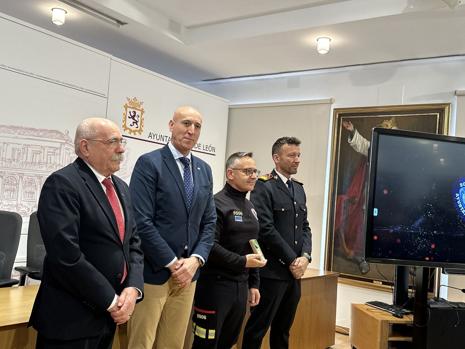 Homenaje a los Bomberos de León