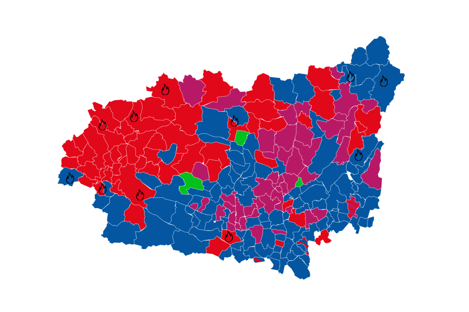 El mapa político tras el fuego en la provincia de León: Los incendios 'no pasan factura' al PP en los municipios afectados