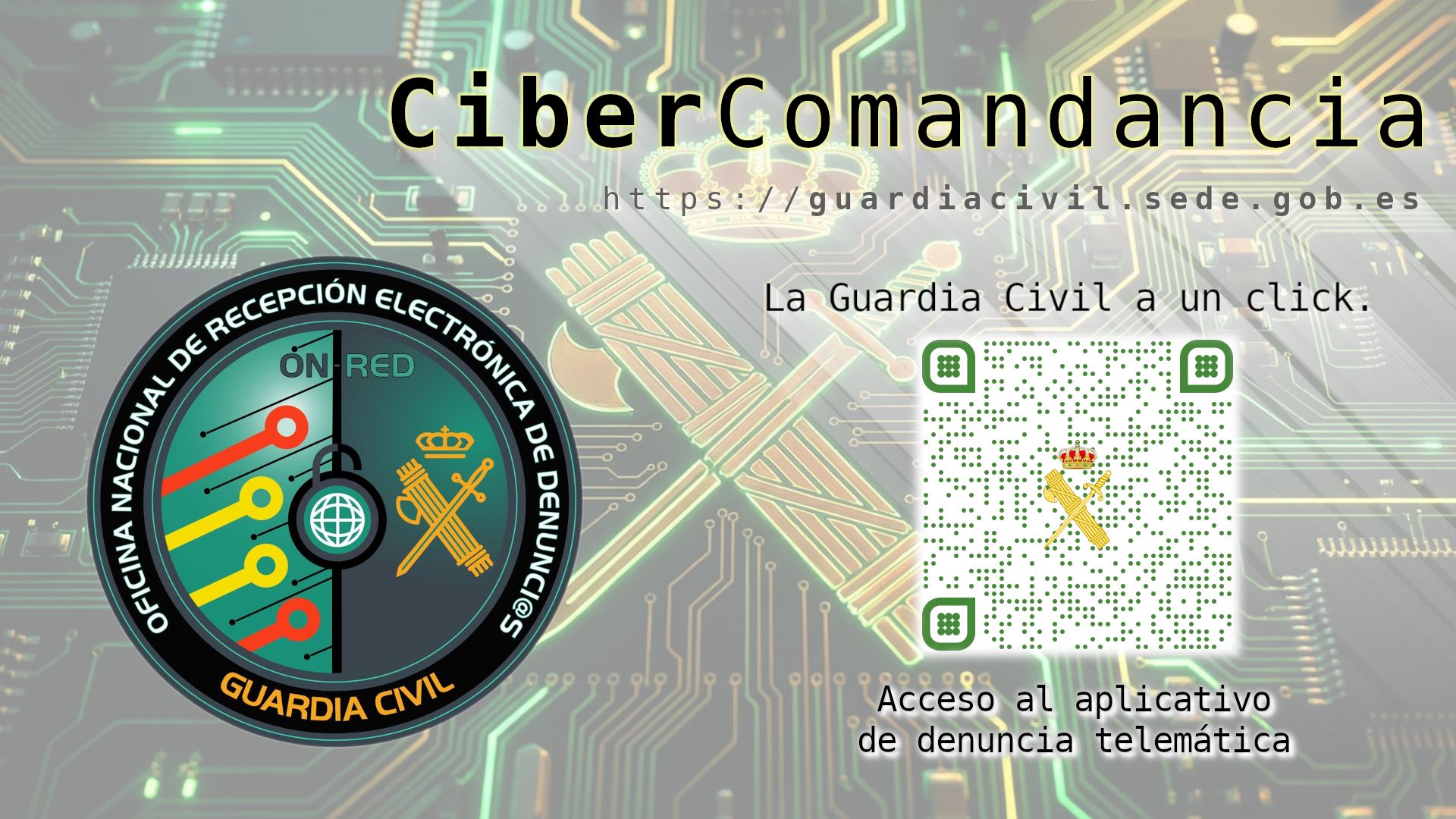 Codigo QR de la sede electronica de la Cibercomandancia de la Guardia Civil