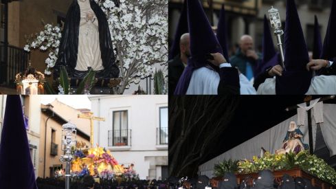 El casco histórico de León se rinde ante la Virgen de la Amargura | José Martín