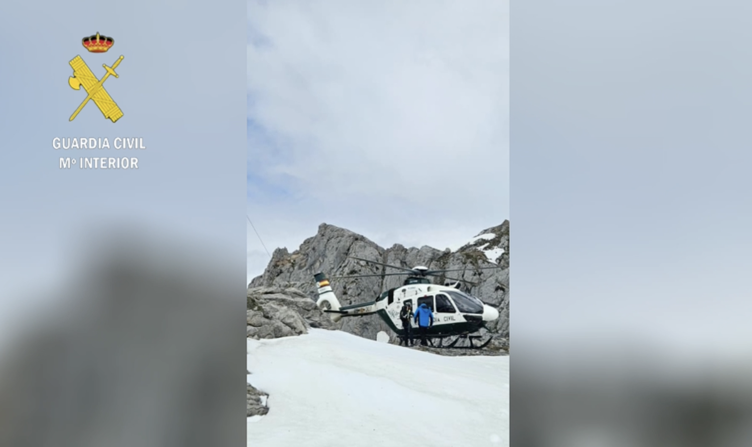 Rescatan dos montañeros atrapados por la nieve en Las Colladinas (Picos de Europa, León)