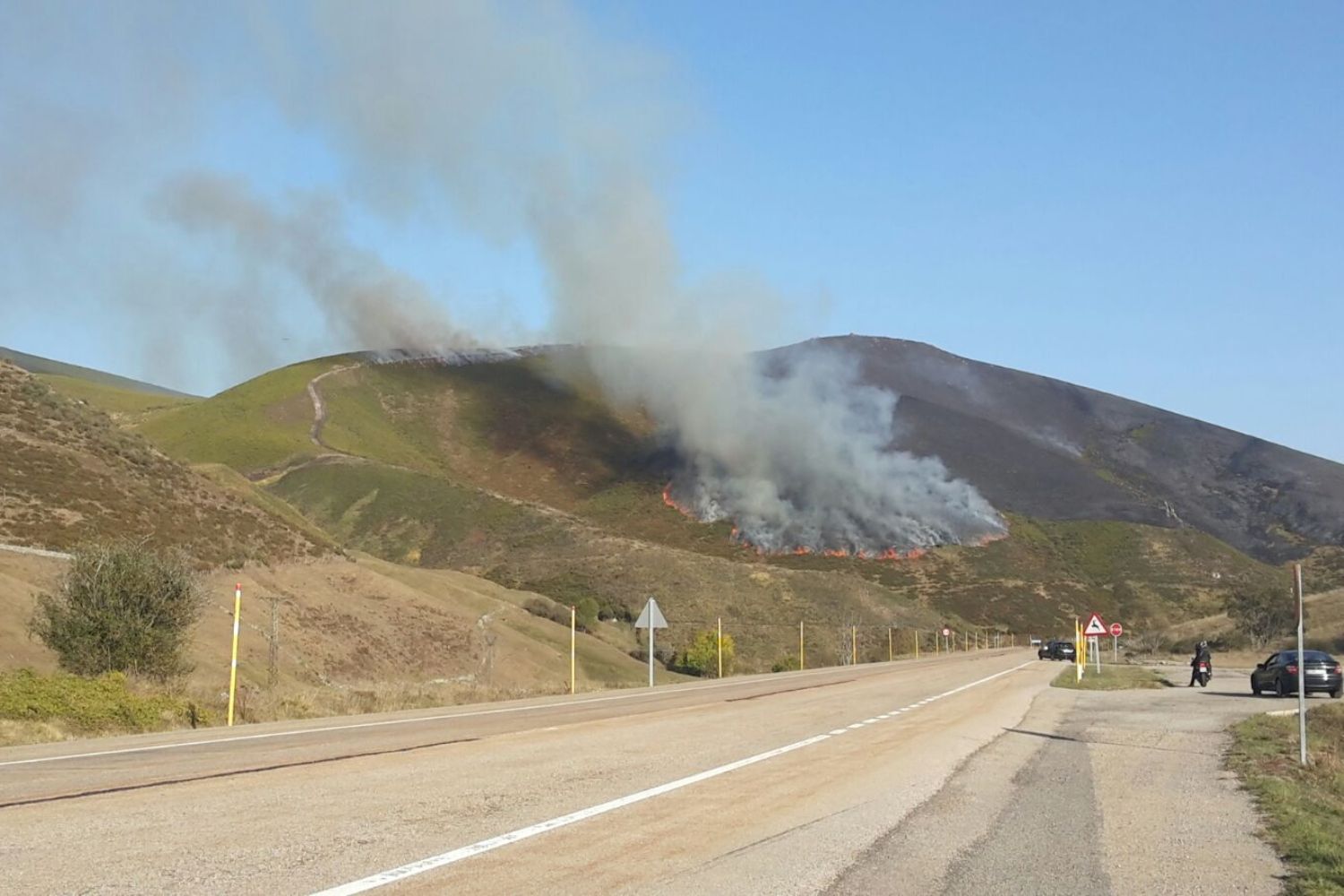Alertan sobre intencionalidad del fuego en Busdongo (León) que pudo alcanzar el Nivel 2 del IGR