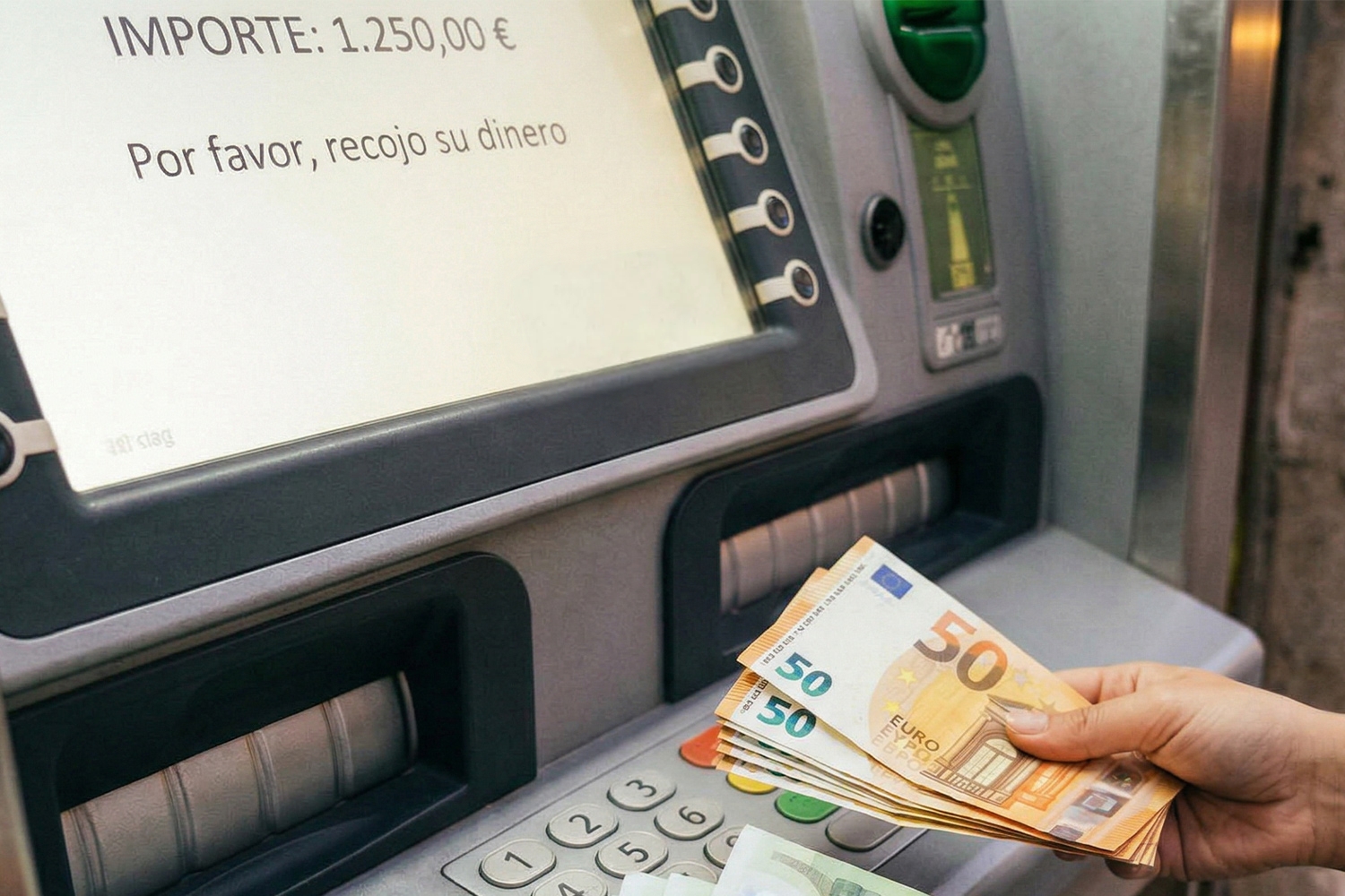 Cajero automático de un banco