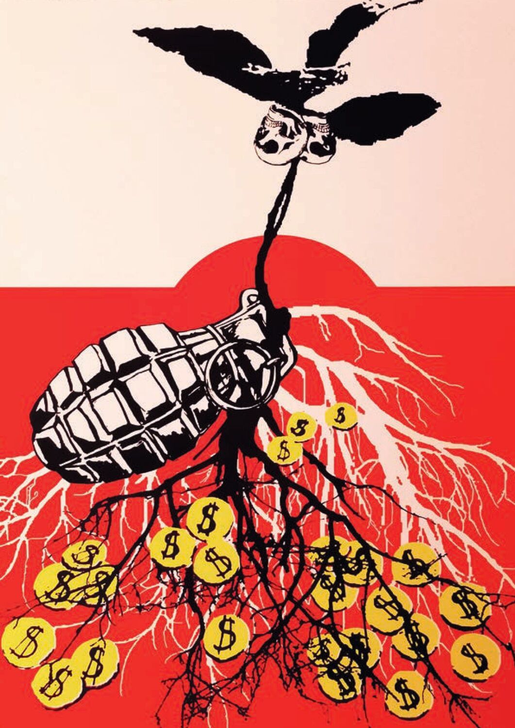 Una de las obras de la exposición ‘Amalgama gráfica internacional contemporánea por la paz’ en el Centro Leonés de Arte