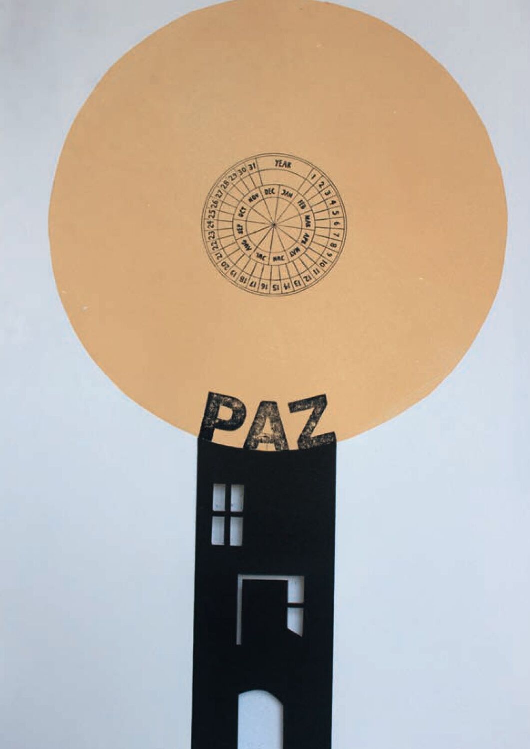 Una de las obras de la exposición ‘Amalgama gráfica internacional contemporánea por la paz’ en el Centro Leonés de Arte