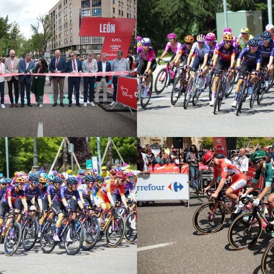 La 5ª etapa de la Vuelta Femenina arranca con el pelotón rodando por León