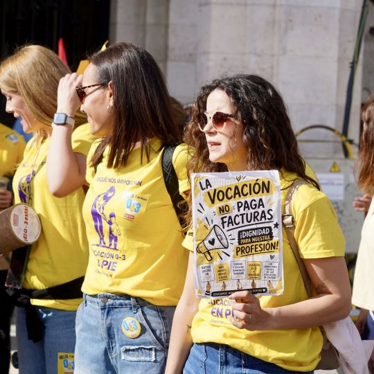 Manifestación con motivo de la huelga en el ciclo de educación infantil de 0 a 3 años | Letizia Pérez / ICAL Manifestación con motivo de la huelga en el ciclo de educación infantil de 0 a 3 años | Letizia Pérez / ICAL