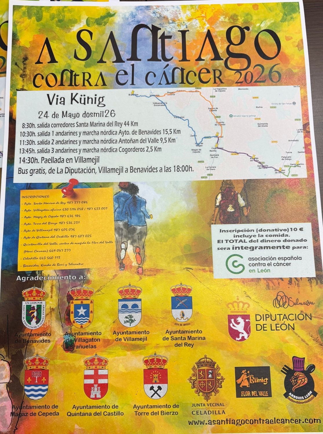 La Vía Künig del Camino de Santiago une Santa Marina del Rey y Villamejil en una jornada deportiva y solidaria contra el cáncer La Vía Künig del Camino de Santiago une Santa Marina del Rey y Villamejil en una jornada deportiva y solidaria contra el cáncer