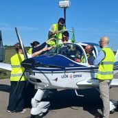 Inclusión en el aire: 24 usuarios del CRE de San Andrés del Rabanedo participan en vuelos adaptados en La Virgen del Camino