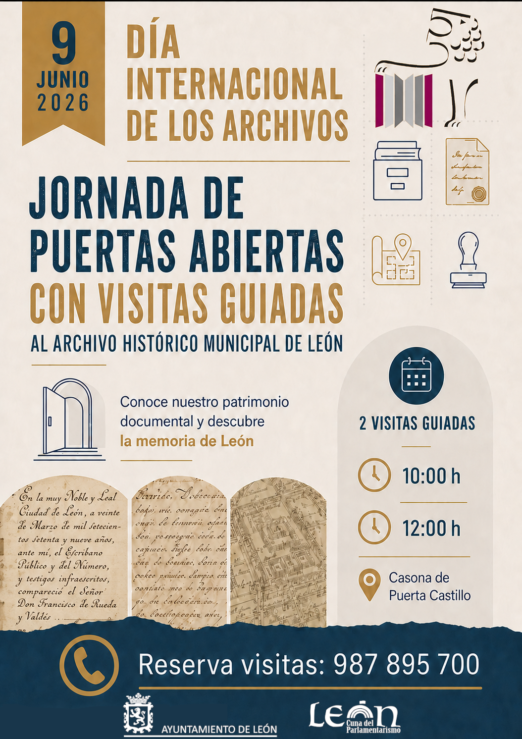 Cartel del Dia Internacional de los Archivos en León Cartel del Dia Internacional de los Archivos en León