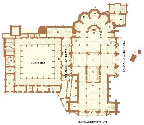 Planta de la Catedral de Santa María de León | Catedral de León