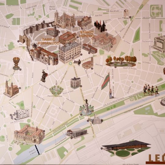 León rescata el mapa turístico de toda una generación con una edición ilustrada | Carlos S. Campillo / ICAL León rescata el mapa turístico de toda una generación con una edición ilustrada | Carlos S. Campillo / ICAL