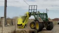 Detenido en El Burgo Ranero (León) tras embestir con un tractor a un vehículo de una empresa de cobros Detenido en El Burgo Ranero (León) tras embestir con un tractor a un vehículo de una empresa de cobros