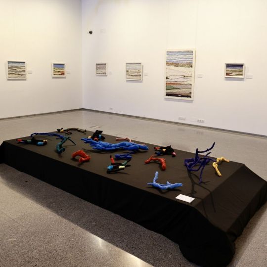 El Museo de los Pueblos Leoneses acoge la 'traducción' al lenguaje textil del poemario ‘Memoria de la nieve’ de Julio Llamazares| Carlos S. Campillo / ICAL El Museo de los Pueblos Leoneses acoge la 'traducción' al lenguaje textil del poemario ‘Memoria de la nieve’ de Julio Llamazares| Carlos S. Campillo / ICAL