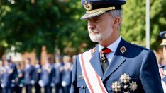 Acto de entrega de los Reales Despachos de Sargento a la XXXIV promoción de la Academia Básica del Aire y del Espacio, que está presidido por el rey Felipe VI | Carlos S. Campillo / ICAL