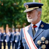Acto de entrega de los Reales Despachos de Sargento a la XXXIV promoción de la Academia Básica del Aire y del Espacio, que está presidido por el rey Felipe VI | Carlos S. Campillo / ICAL