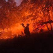 El incendio de Porqueros baja a Nivel 0 después de una noche de fuego técnico para consolidar el perímetro | ATBrif