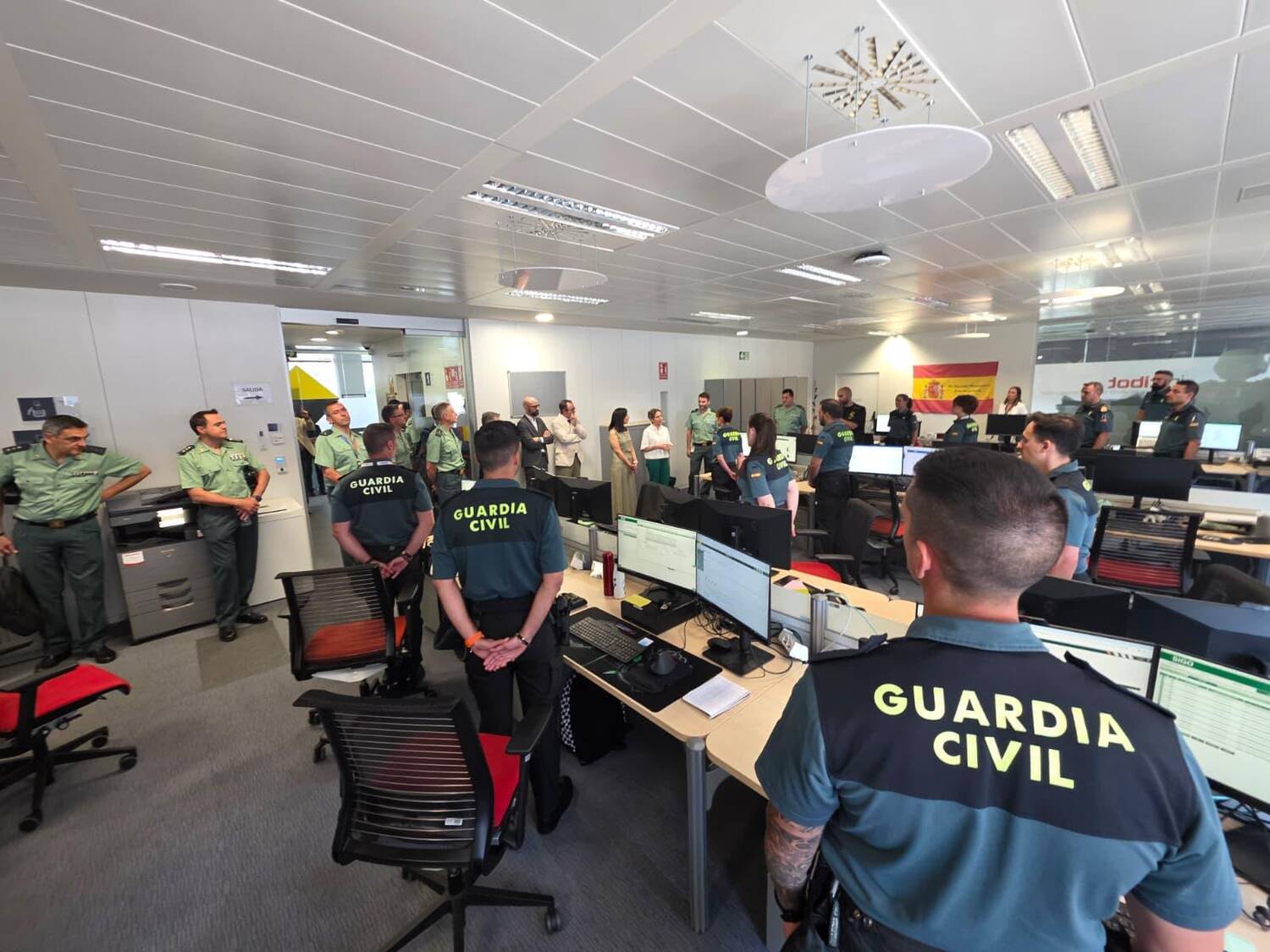 Vista de la secretaria de Estado de Seguridad, Aina Calvo, a la CiberComandancia de la Guardia Civil en León Vista de la secretaria de Estado de Seguridad, Aina Calvo, a la CiberComandancia de la Guardia Civil en León