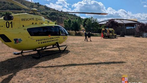 Rescatada en helicóptero una montañera que se lesionó un tobillo en Posada de Valdeón (León)