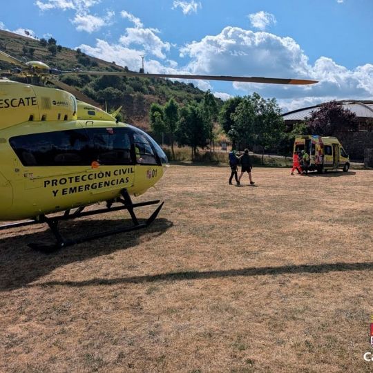 Rescatada en helicóptero una montañera que se lesionó un tobillo en Posada de Valdeón (León)