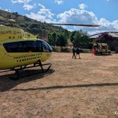 Rescatada en helicóptero una montañera que se lesionó un tobillo en Posada de Valdeón (León)
