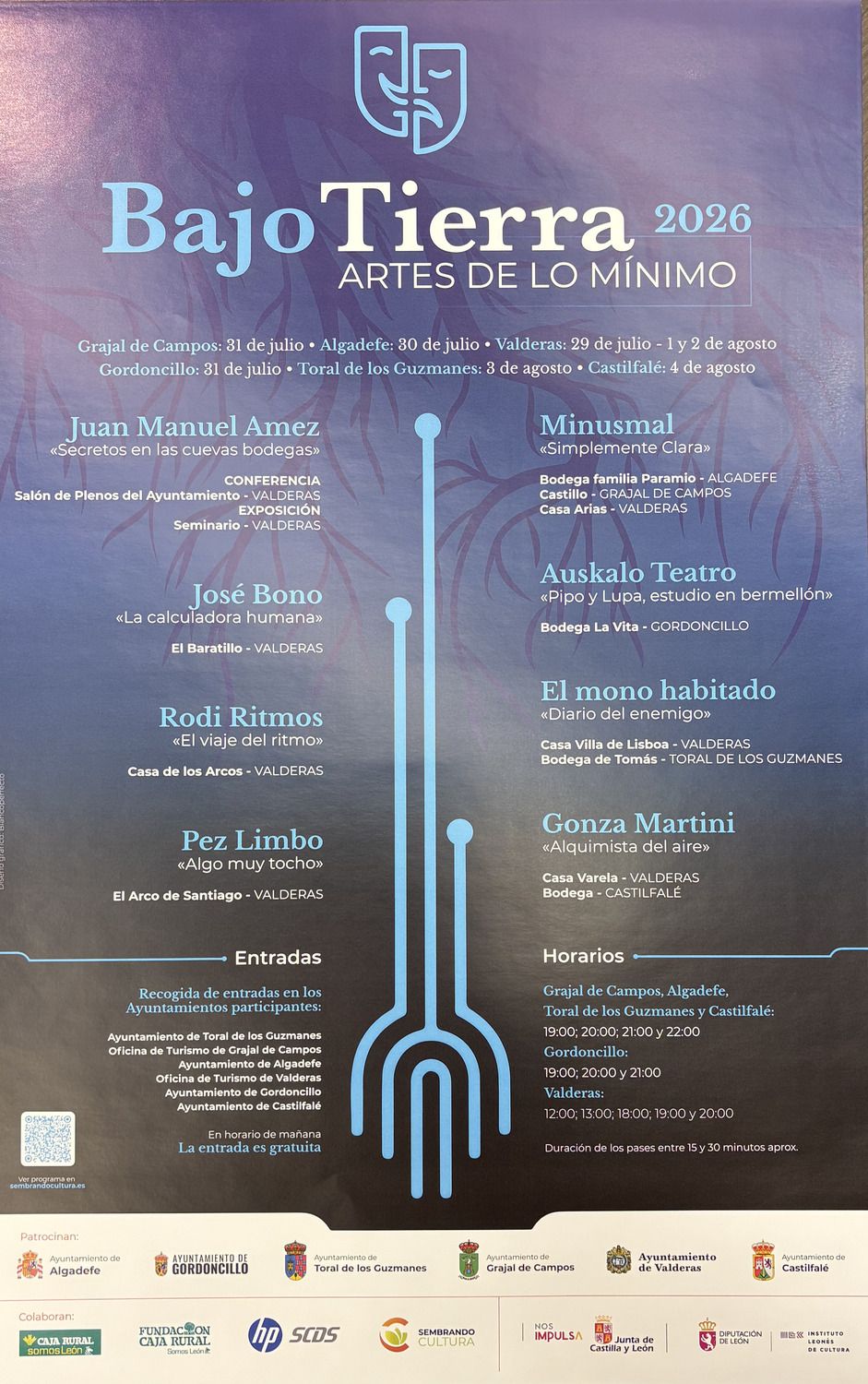 Cartel de la 7ª edición de 'Bajo Tierra. Artes de lo mínimo'