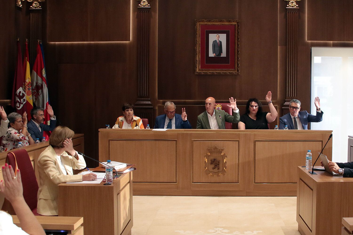 El Ayuntamiento de León celebra el pleno ordinario del mes de julio, en el que se aprobó el Presupuesto General para el presente ejercicio | Peio García / ICAL . 