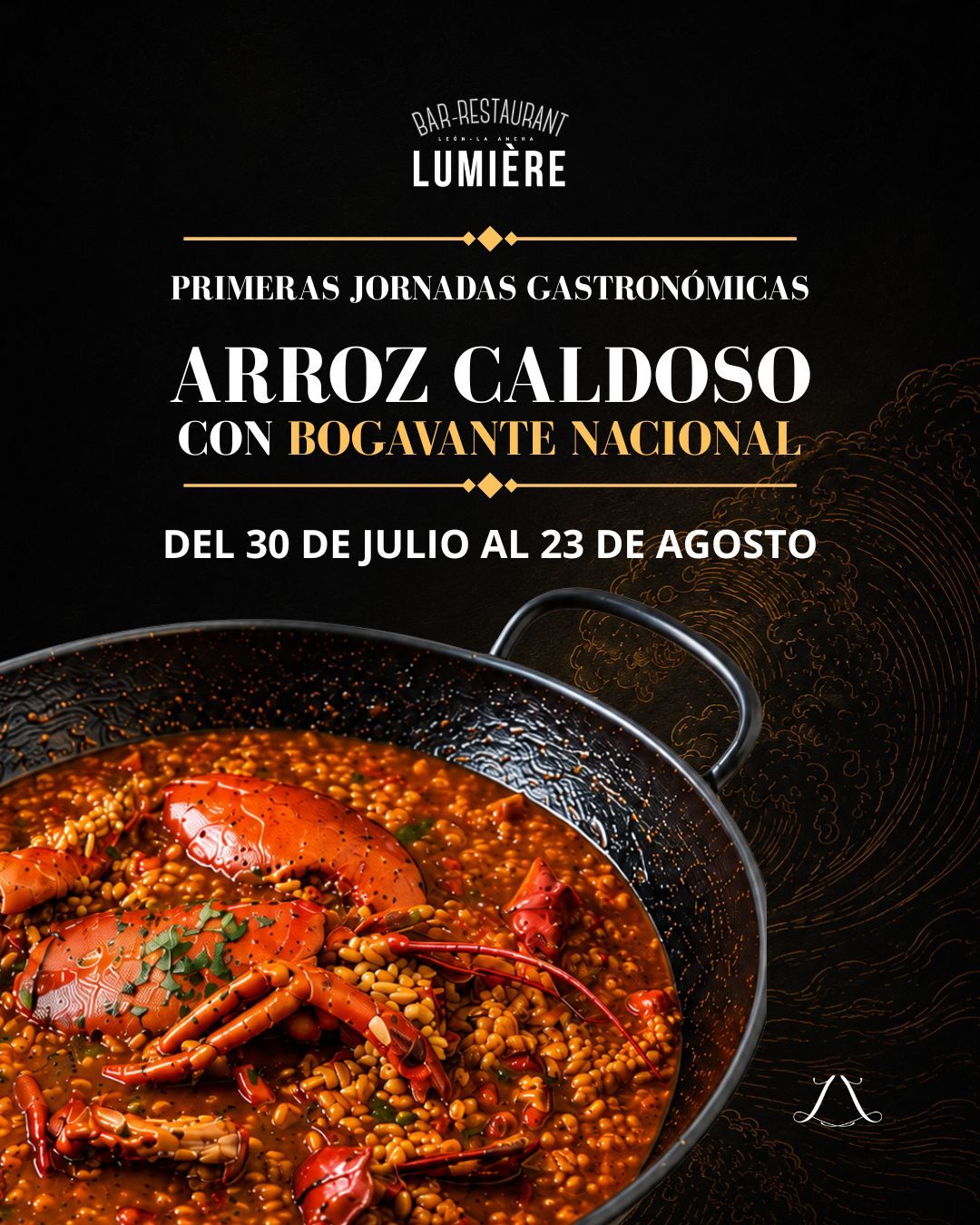 Jornadas de Arroz Caldoso con Bogavante Nacional del Restaurante Lumiere