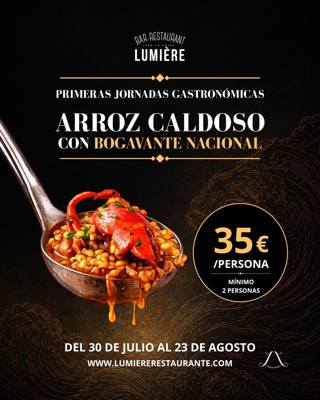 Jornadas de Arroz Caldoso con Bogavante Nacional del Restaurante Lumière