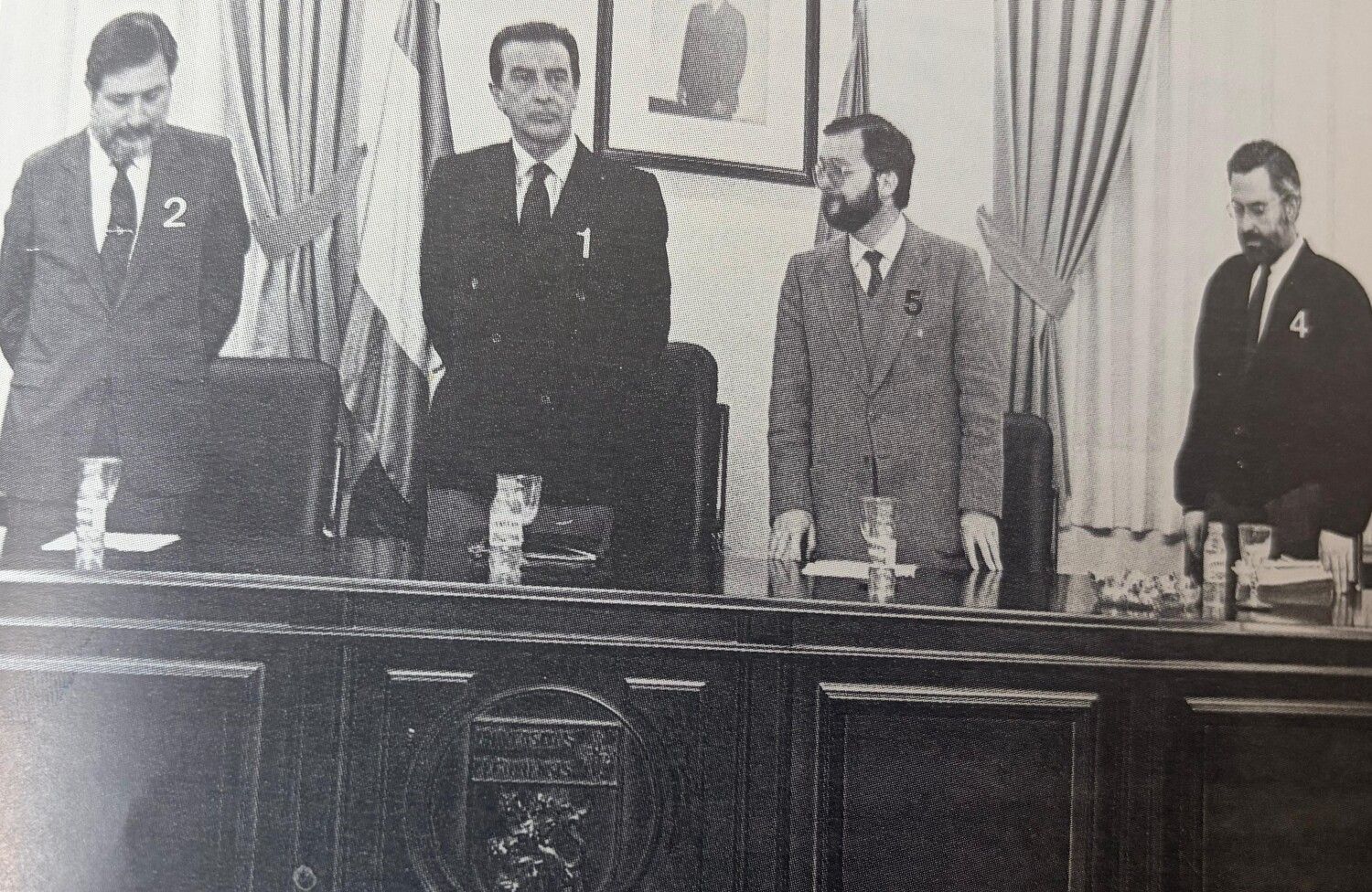 Manuel García Álvarez (5), en un acto de la Universidad