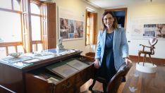Sandra Guaita en una visita al Museo Casa Botines Gaudí en el mes de mayo | Casa Botines