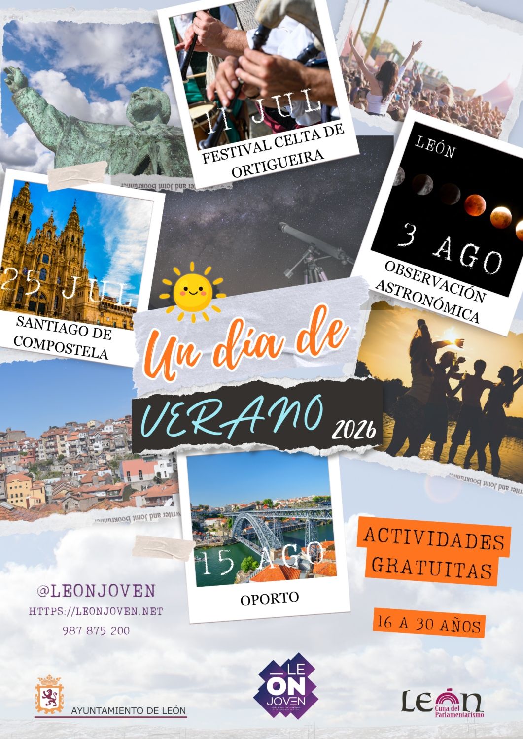 Cartel de 'Un día de verano' del Ayuntamiento de León Cartel de 'Un día de verano' del Ayuntamiento de León