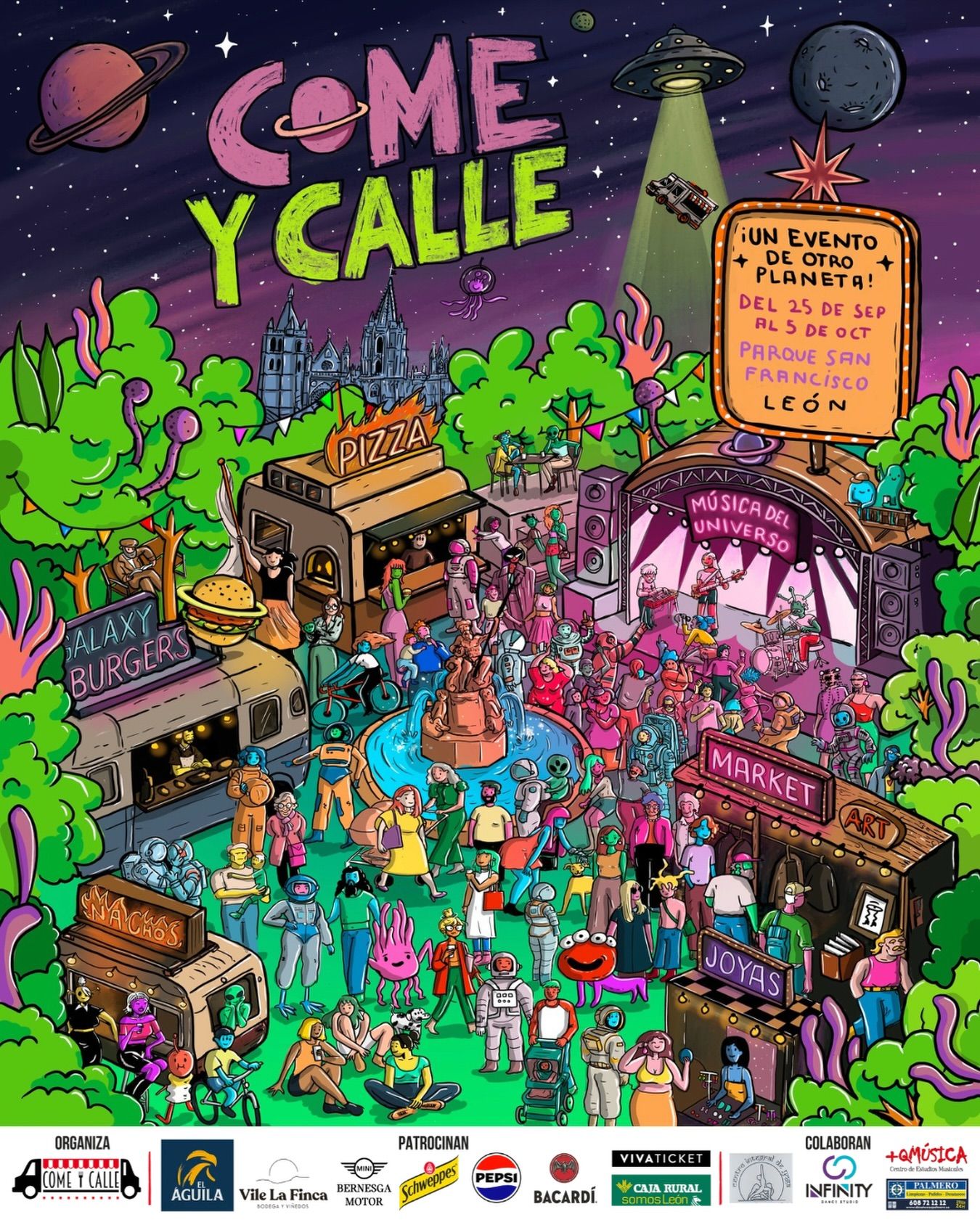 Cartel de Come y Calle en León