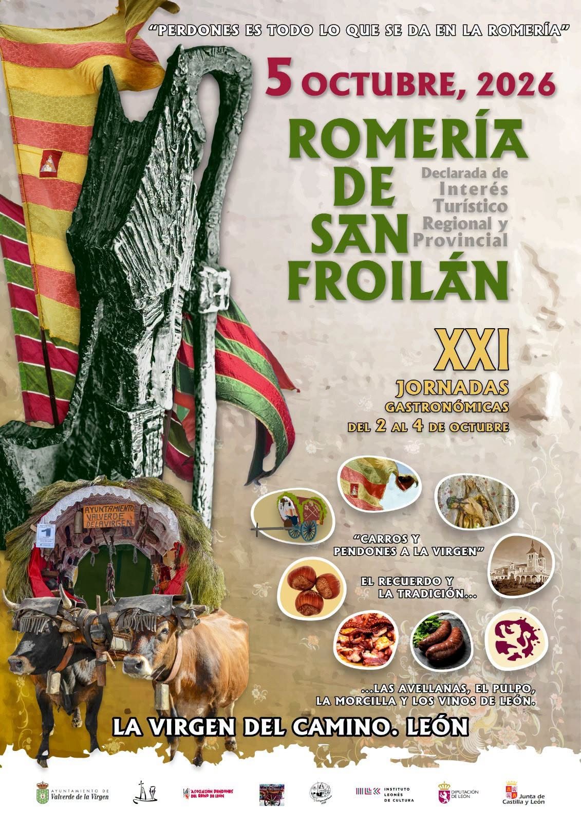 Cartel de la Romería de San Froilán a La Virgen del Camino