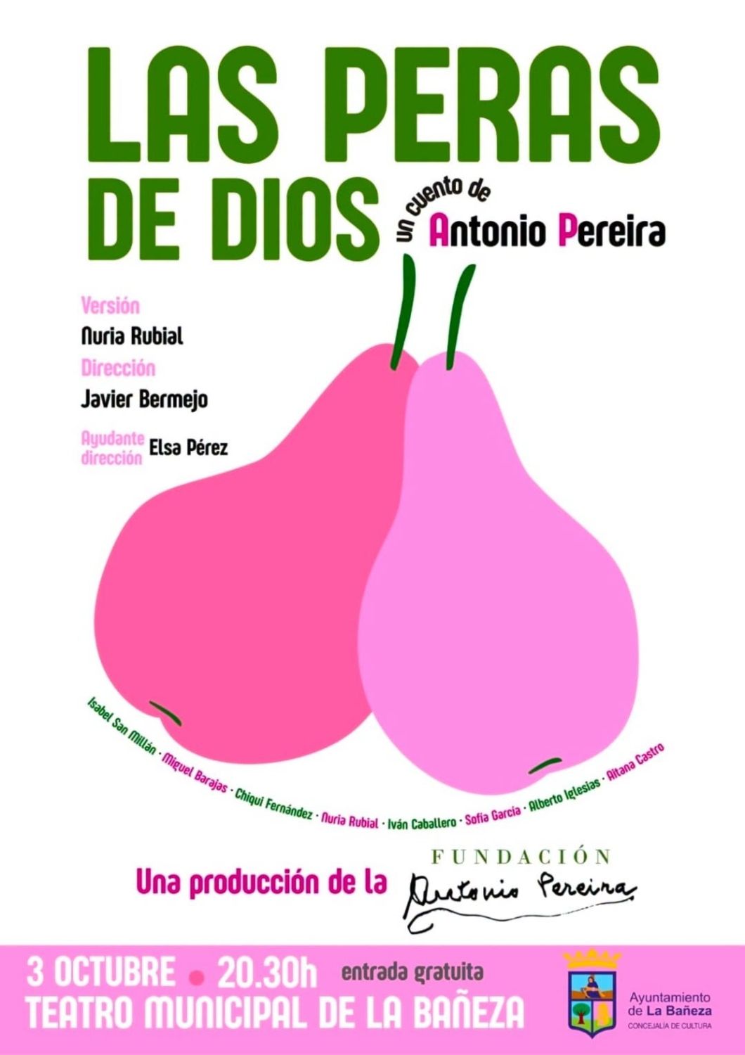 Cartel de la obra 'Las peras de Dios'