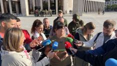 Representantes sindicales de los agentes forestales se reúnen en la Delegación Territorial de la Junta en León | Peio García / ICAL