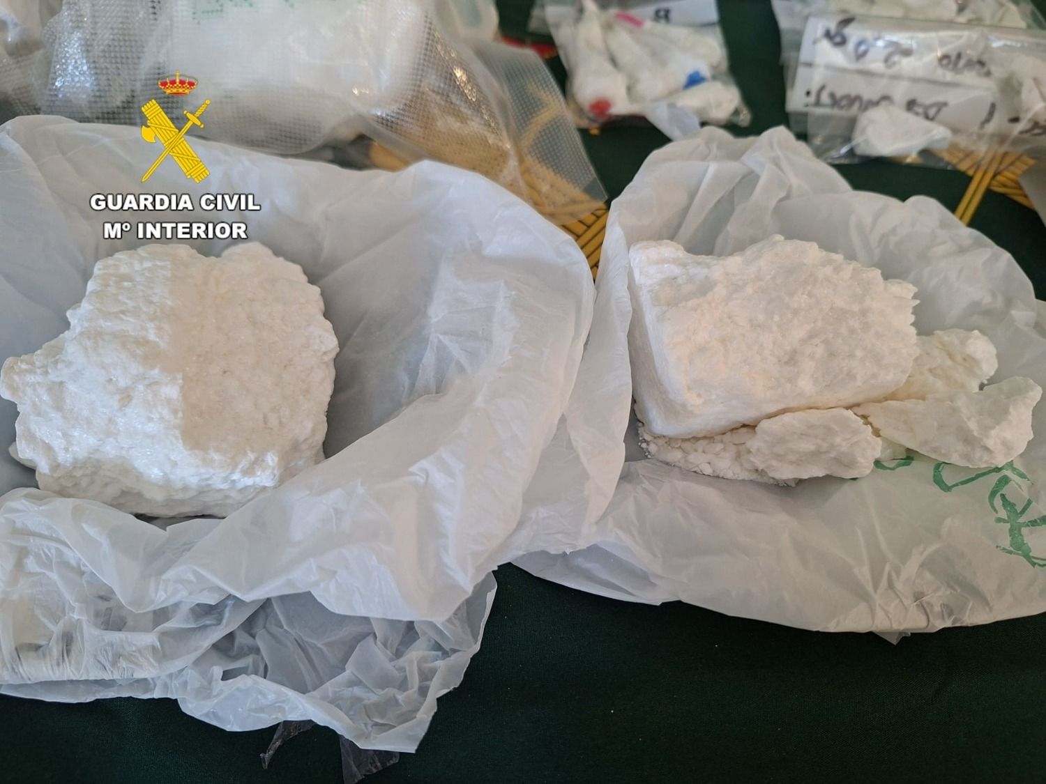 Cocaína incautada en Villaobispo de las Regueras
