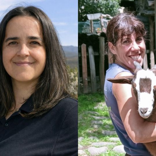 Raquel Dávila (I) y Aránzazu Santiago (D) los Premios Diputación de León a la Mujer Rural