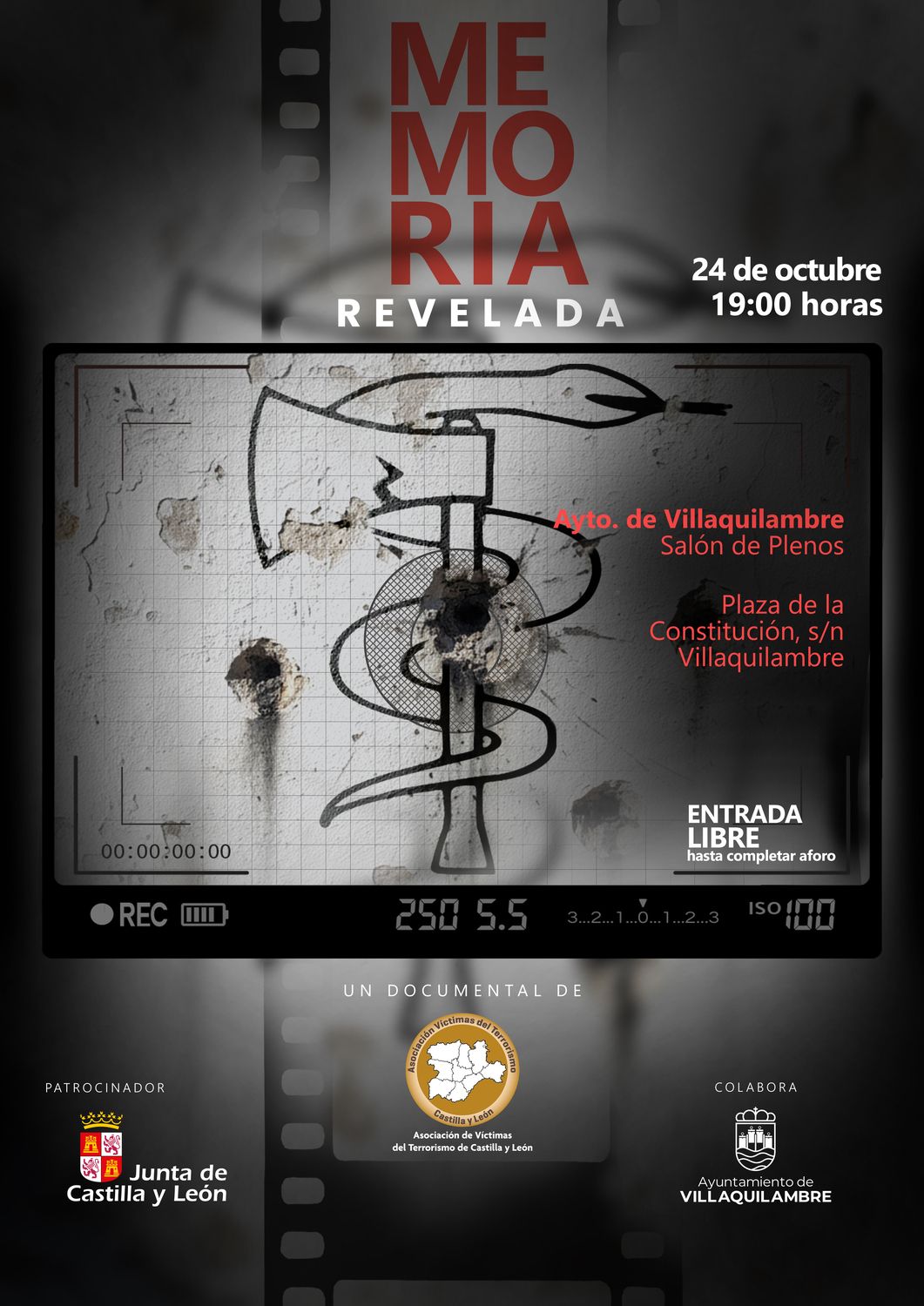 Cartel de la proyección del documental 'Memoria Revelada' en Villaquilambre Cartel de la proyección del documental 'Memoria Revelada' en Villaquilambre