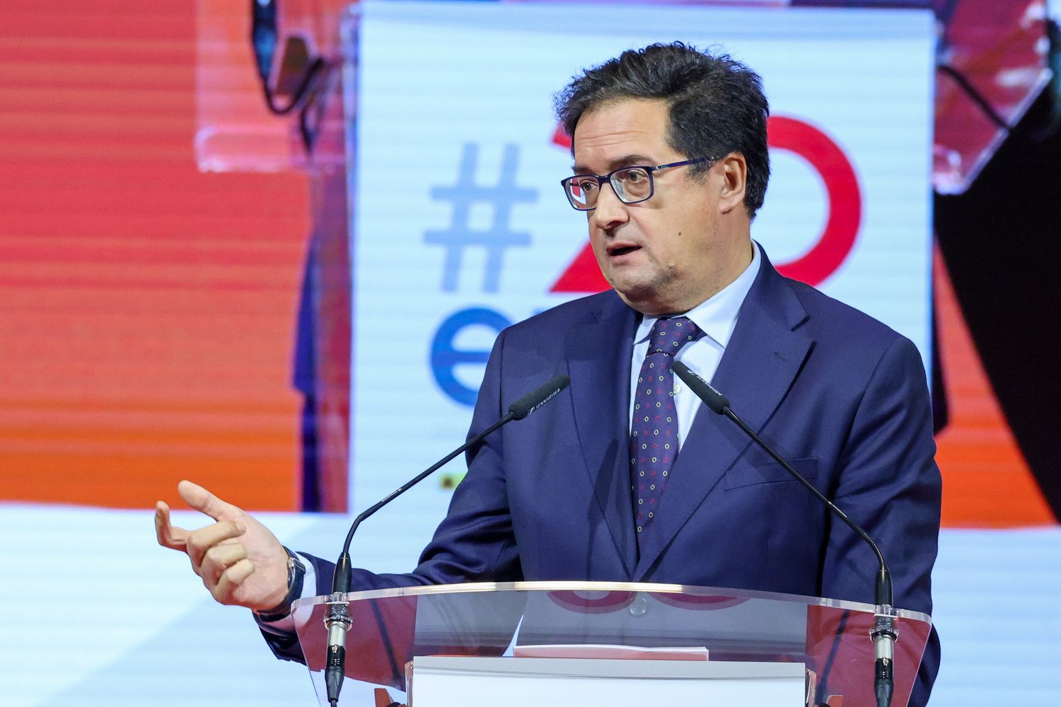 El ministro para la Transformación Digital y de la Función Pública, Óscar López, interviene en la apertura institucional del 20ENISE | Carlos S. Campillo / ICAL El ministro para la Transformación Digital y de la Función Pública, Óscar López, interviene en la apertura institucional del 20ENISE | Carlos S. Campillo / ICAL