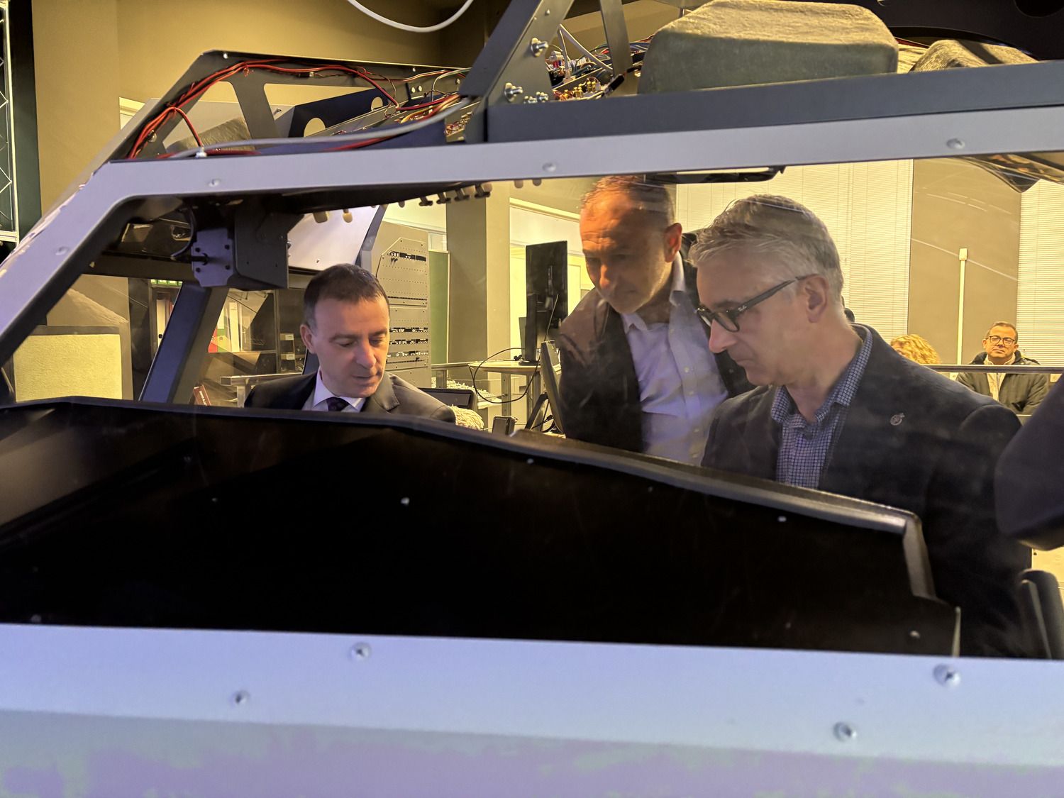 Simulador de vuelo en el Centro de Simulación Aérea de la Universidad de León