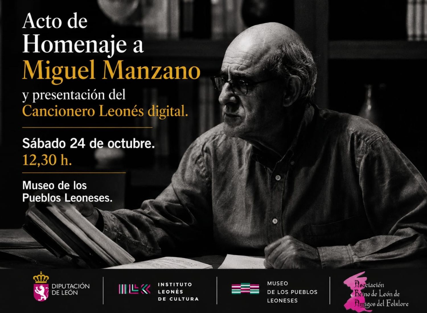 Cartel del homenaje a Miguel Manzano
